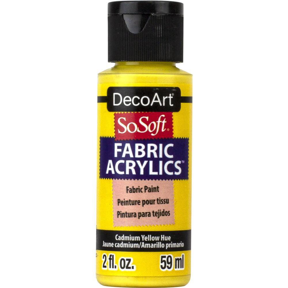 SoSoft Fabric Acrylic Paint 2oz Cadmium Yellow Hue DSS2OZ-03 – The Sewing  Studio Fabric Superstore